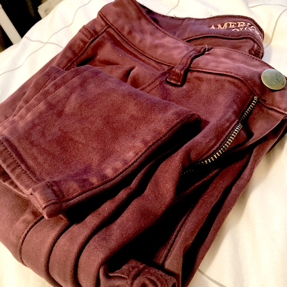 Burgundy Skinny Jeggings